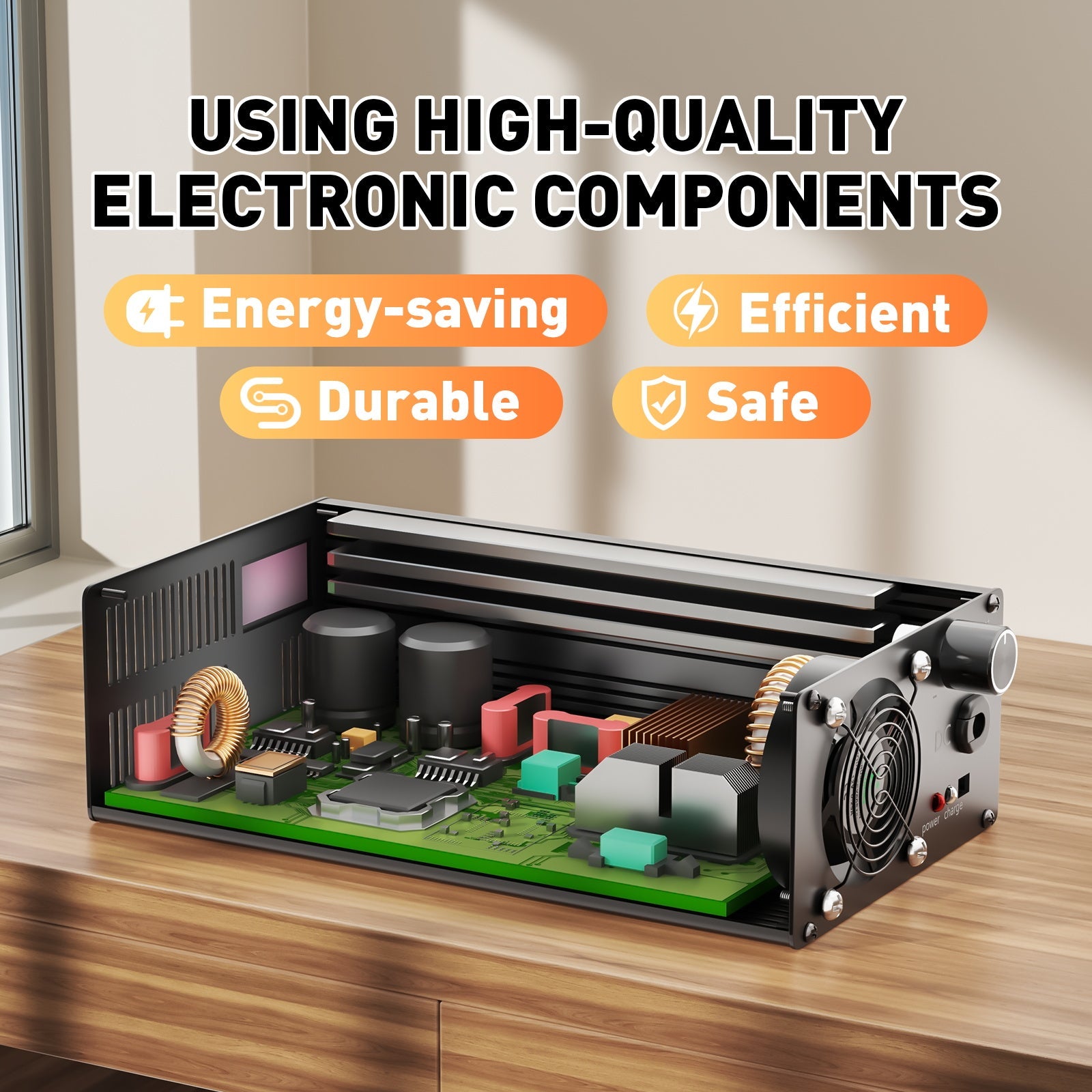 Suraziki 58,4 V 1-15 A Einstellbarer Strom Lithium LiFePO4 Batterieladegerät für 16S 51,2 V (48 V) LiFePO4-Batterie, Kühllüfter, Gehäuse aus Aluminiumlegierung, LCD-Display